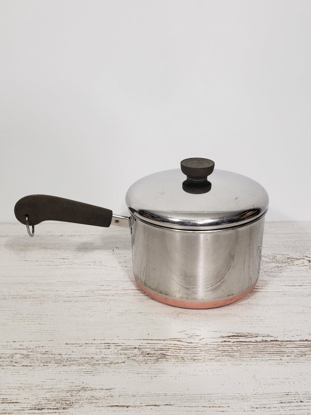 Revere Ware  Copper Bottom Sauce Pan Pot with lid  3 qt
